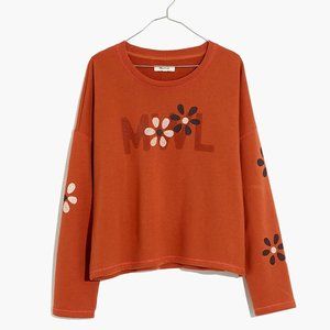 Madewell Rust Sweatshirt with Floral Design